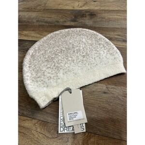 New Barefoot Dreams Confetti Beanie Cream Taupe One Size